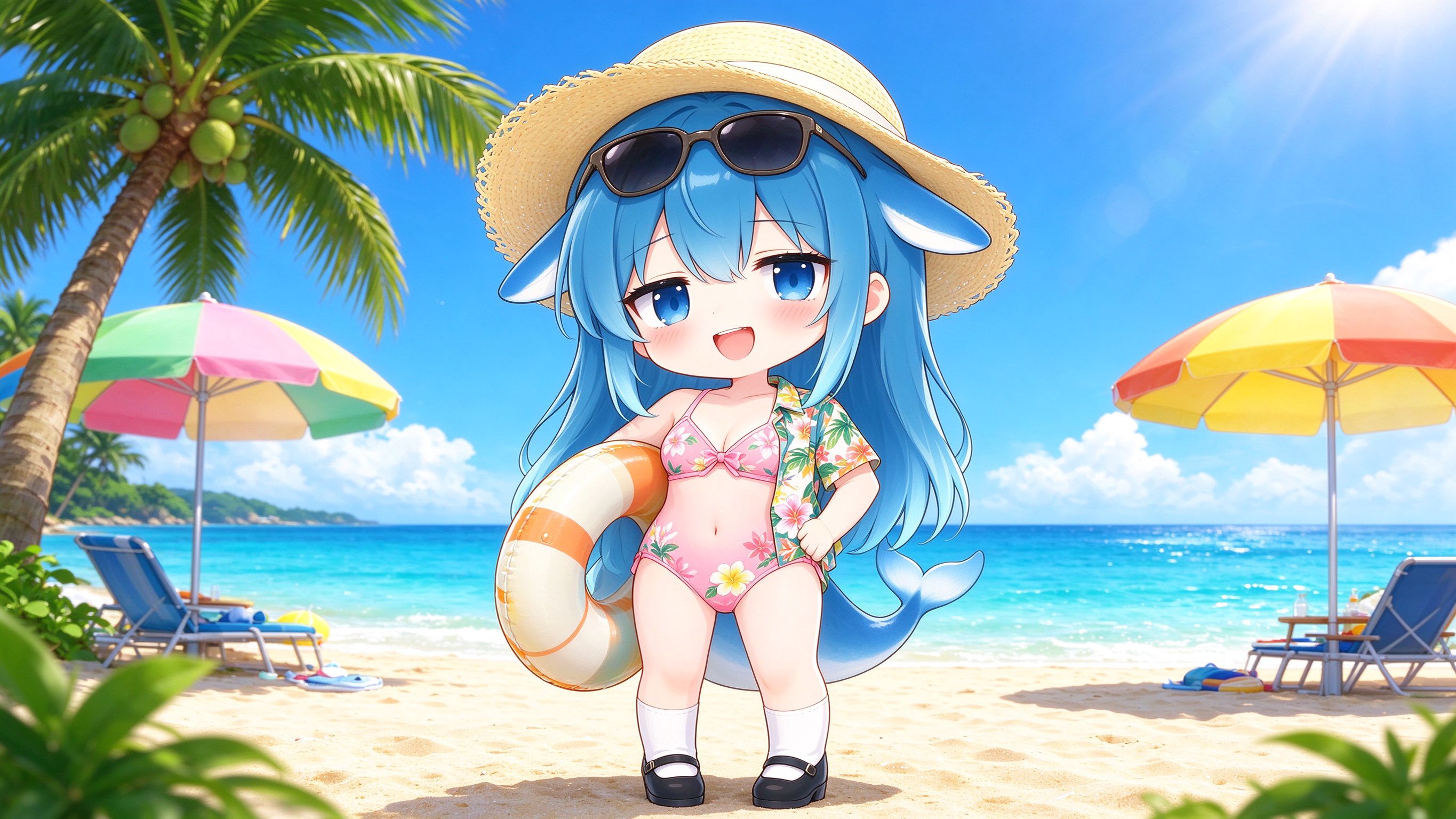 夏日海边度假
